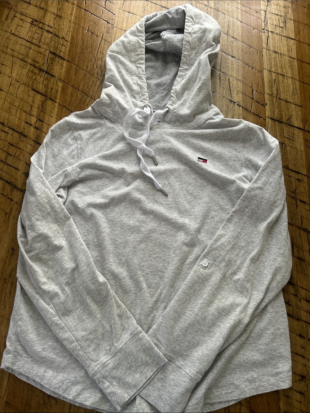 Tommy Hilfiger LS hooded ladies tee. Large